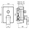 VALVEX LOFT podomietková batéria na vaňu a sprchu, 3-funkčný tlakový prepínač, rozeta 180×120 mm, čierna 2408670