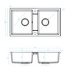Kuchinox RAB granitový drez 80 x 44 cm, sivý SBF_520Y