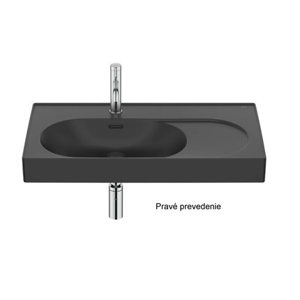 Roca MERIDIAN Fineceramic® nástenné/nábytkové umývadlo 80 x 46 cm, ľavé A327743080