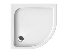 Polimat PAKO štvrť-kruhová sprchová vanička akrylát 80 x 80 x 16 cm 00094