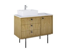 Elita LEGACY kúpeľňová skrinka pod umývadlo ľavá 100 cm 3S 1D, prírodný dub RE011000096690