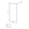 Cersanit LARGA Walk-in 90 x 200 cm, chróm S932-135