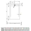 Radaway Teos F sprchová vanička z mramorového zlepenca 180 x 80 x 4 cm HTF18080-04