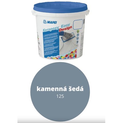 MAPEI KERAPOXY Easy Design EPOXIDOVÁ ŠKÁROVACIA HMOTA 3 kg 125 kamenná šedá