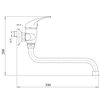 Novaservis METALIA 55 drezová umývadlová vodovodná batéria 100 mm, chróm 55079,0