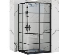 Rea CONCEPT BLACK sprchový kút 80 x 100 x 190 cm sklo číre K6389