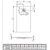 Radaway Kyntos F sprchová vanička z mramorového zlepenca 180 x 80 cm HKF18080-74+HKA-74