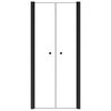 Besco SINCO DUE BLACK Sprchové dvere dvojkrídlové 80 x 195 cm sklo číre