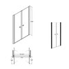 Besco SINCO DUE BLACK Sprchové dvere dvojkrídlové 80 x 195 cm sklo číre