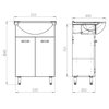 Elita Sunn 55 2D White HG – Kúpeľňová skrinka s keramickým umývadlom 55,5x84x44 cm – RE169191008060​