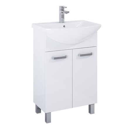 Elita Sunn 55 2D White HG – Kúpeľňová skrinka s keramickým umývadlom 55,5x84x44 cm – RE169191008060​