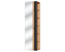 Comad Capri cosmos 803 FSC vysoká skrinka 170 x 45 cm zlatý kraft dub/šedá Cosmos