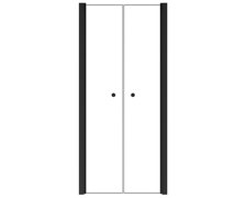 Besco SINCO DUE BLACK Sprchové dvere dvojkrídlové 90 x 195 cm sklo číre