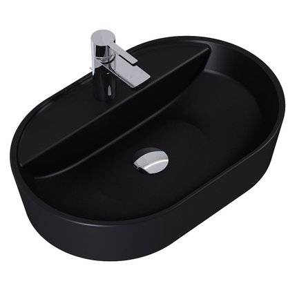 Elita BABETTE Umývadlo na dosku 62 x 41 cm, Black Matt RE040620017160