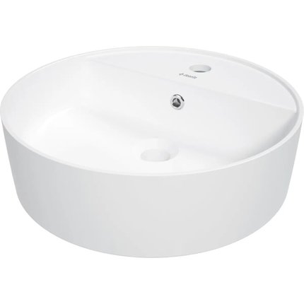 Deante ROUND keramické umývadlo na dosku s otvorom pre batériu 40 cm, biele CGR_6U4B