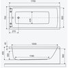 Excellent Aquaria – Obdĺžniková akrylátová vaňa do kúpeľne 170 × 75 cm (WAEX.AQU17WH)