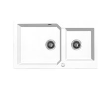 Laveo MILOS granitový drez 86 x 50 cm, biely SPM_6208