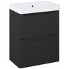 Elita HELO kúpeľňová skrinka s umývadlom 50 x 35,3 cm, čierna matná RE020500207160