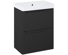 Elita HELO kúpeľňová skrinka s umývadlom 50 x 35,3 cm, čierna matná RE020500207160