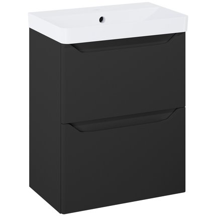 Elita HELO kúpeľňová skrinka s umývadlom 50 x 35,3 cm, čierna matná RE020500207160