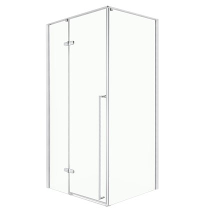 Novoterm LONG ELEMENT CHR sprchový kút bez vaničky 90 x 90 x 195 cm, sklo číre