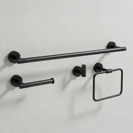 Rea GRID BLACK sada doplnkov do kúpeľne REA-05008