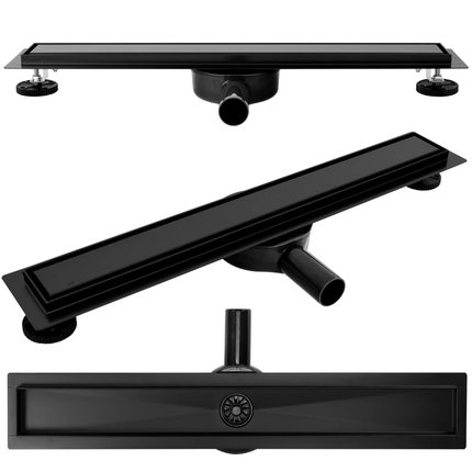 REA PURE NEO PRO ČIERNY nerezový sprchový žľab 50 cm G0999