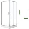 Laveo DESNA štvorcový sprchový kút s vaničkou 90 x 90 x 201 cm JKDD096K