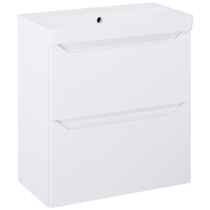 Elita HELO kúpeľňová skrinka s umývadlom 60,8 x 35,3 cm, biela lesklá RE020600208060