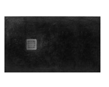 Roca TERRAN STONEX obdĺžniková kompozitná sprchová vanička 100 x 70 cm, čierna AP1013E82BC01400