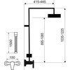 Novaservis METALIA sprchová súprava + sprchová batéria s horným vývodom 57062, chróm SETECO/57,0