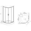 Novoterm SOLID RS chróm sprchový kút s vaničkou 90 x 90 x 211 cm, sklo číre, profil chróm
