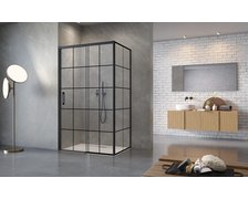 Radaway IDEA BLACK KDS FACTORY obdĺžnikový sprchový kút 160 x 100 x 205 cm 10115160-54-01R+10117100-01-01+Factory