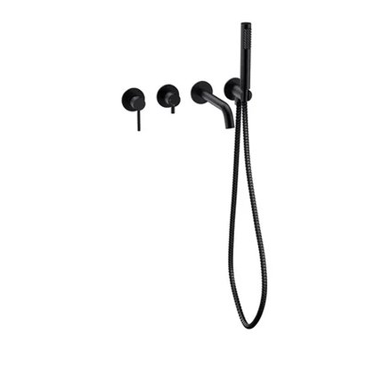 Besco VEO 4-otvorová podomietková vaňová batéria čierna matná BW-V4P-CZ