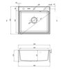 DEANTE ANDANTE granitový drez 60 x 52 cm, szary metalik ZQN_S103
