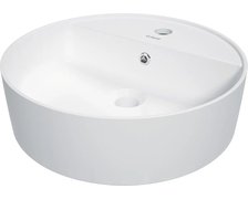 Deante ROUND keramické umývadlo na dosku s otvorom pre batériu 40 cm, biele matná CGR_AU4B