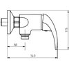 Novaservis METALIA 55 sprchová vodovodná batéria bez príslušenstva 150 mm, chróm 55061/1,0