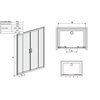 Sanplast D4/TX5b sprchové dvere 140 x 190 cm 600-271-1240-38-401