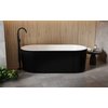 Besco GIULIANA B&W voľne stojaca akrylátová vaňa s prepadom 150 x 75 cm, #WASB-150GZL