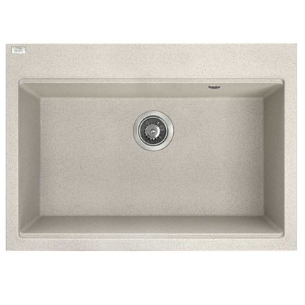 Laveo TAU jednokomorový granitový drez 70 x 50 cm, bež SBT_4107