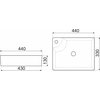 Novoterm keramické umývadlo pultové 44 x 33 cm KR 44