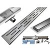 MEXEN Flat nerezový sprchový žľab 90 cm vzor M01 1015090+1020090