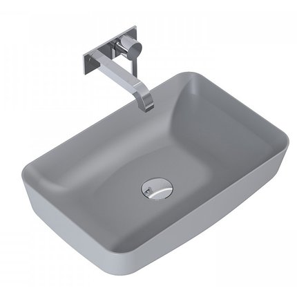 Elita NOMIA keramické umývadlo na dosku 50 x 39 cm, Light Grey Matt RE040500055870