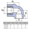 Ekoplastik PP-R koleno KZ vnútorné 20 x 1/2" PN 20