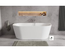 Besco VICA NEW voľne stojaca akrylátová vaňa bez prepadu / prístenná 160 x 80 cm, #WAS-160VNCO