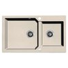 Laveo MILOS granitový drez 86 x 50 cm, bež SPM_4208
