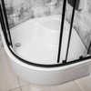 Novoterm ARUBA GL PS black sprchový kút s vaničkou 90 x 90 x 199,5 cm, sklo číre, profil čierny