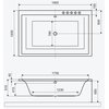 Excellent Crown Lux – Obdĺžniková akrylátová vaňa do kúpeľne 190 × 120 cm (WAEX.CRO19WH)