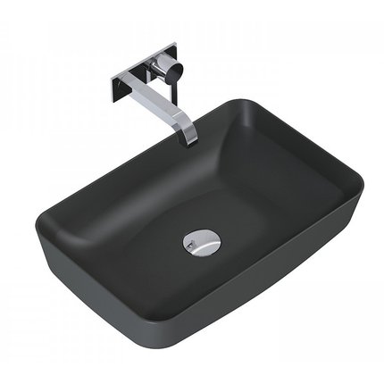 Elita NOMIA keramické umývadlo na dosku 50 x 39 cm, Antracit Matt RE040500056010