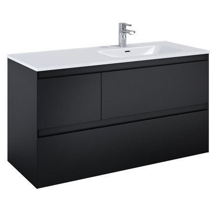 Elita SPLIT skrinka pod umývadlo 120 cm 3S, black matt 168179